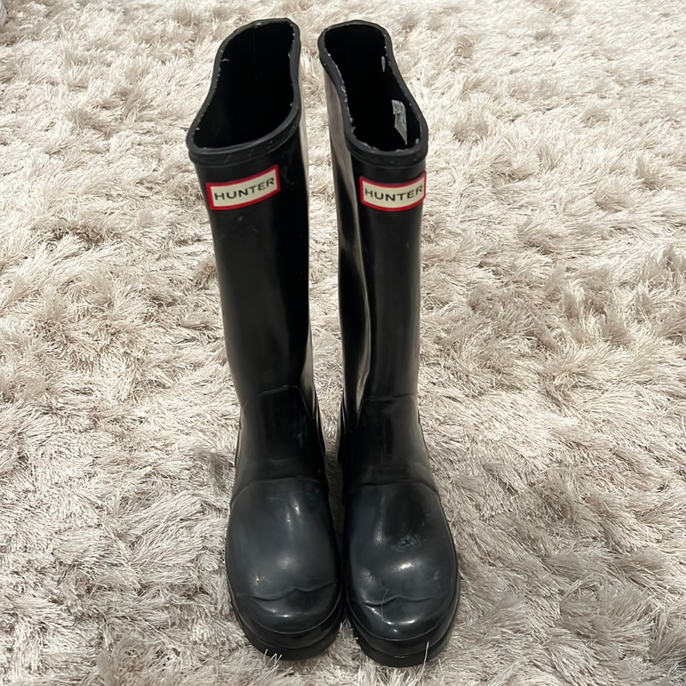 HUNTER Boots - Black - Size 7